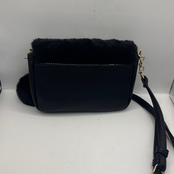 JUICY Fuzzy Black Crossbody Bag with Gold Chain - Picture 5 of 6